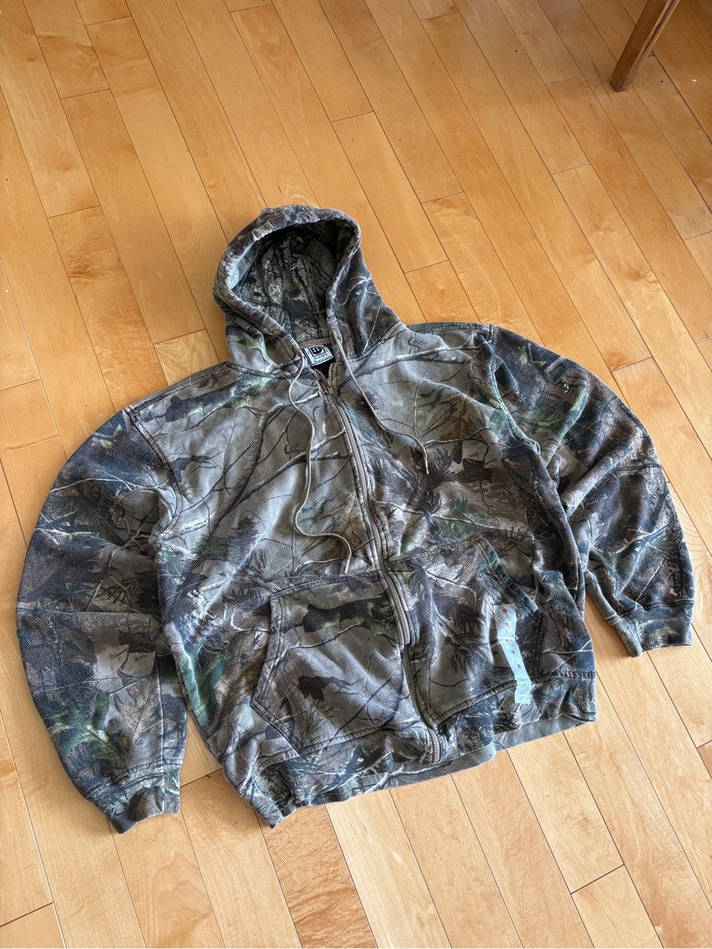 Vintage realtree camo boxy zipup hoodie